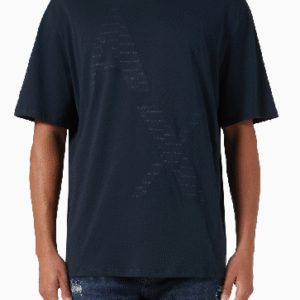 ARMANI EXCHANGE Men Brand Print Relaxed Fit Crew-Neck T-Shirt