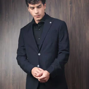 Men’s Zanza Notch Lapel Button Closure Single Breasted Textured