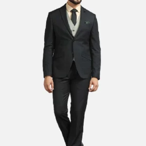 Three Piece Textured Formal Suit