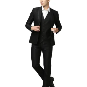 Men’s Solid Contemporary Fit Suit