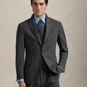 Men’s Polo Tailored Wool Sharkskin Suit