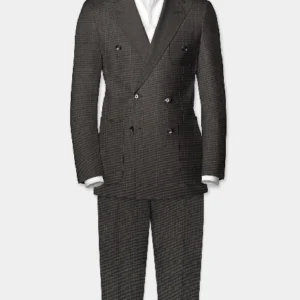 Mine Shaft Green Solid Wool Stretchable traveler Suit