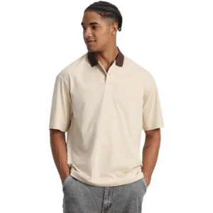 White Plain Oversized Polo T-shirt