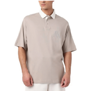 Zip-Neck Stretch Cotton Regular Fit Polo T-Shirt