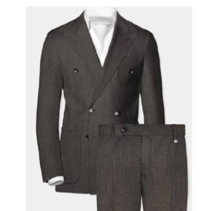 Mine Shaft Green Solid Wool Stretchable traveler Suit